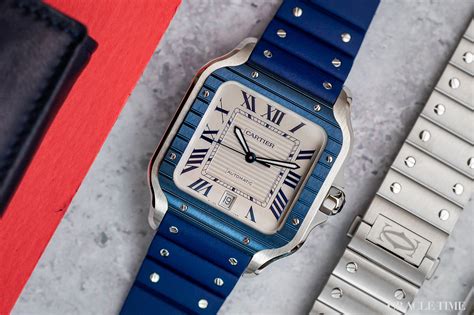 cartier santos dial size|cartier santos blue pvd.